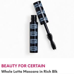 NEW 《 Beauty For Certain 》 Whole Lotta Mascara Deluxe Sample BLACK